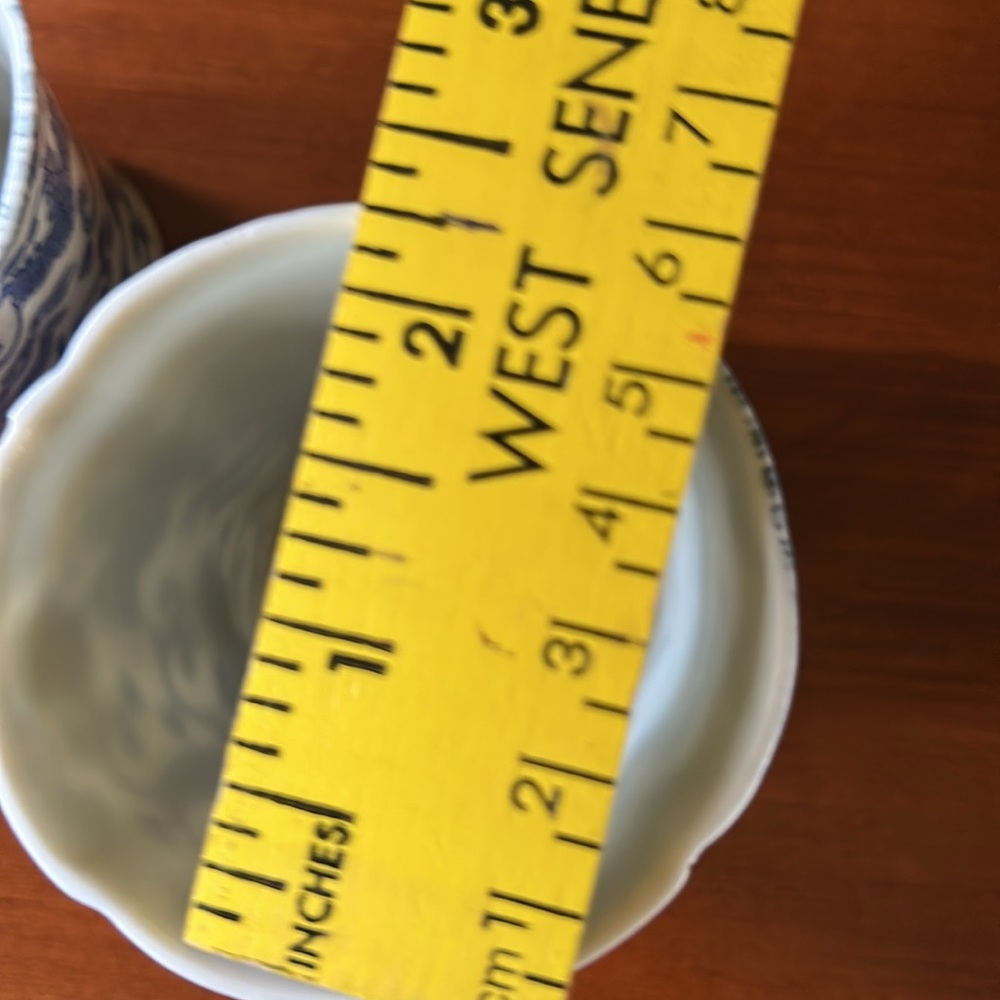 Vintage Antique Blue and White Chocolate Ceramic Cups - Picture 10 of 13